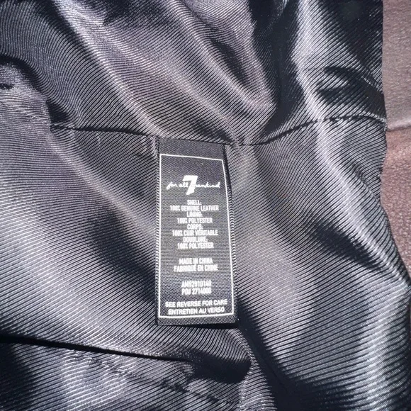 7 for All Mankind Men's Brown Leather Jacket - Picture 4 of 4